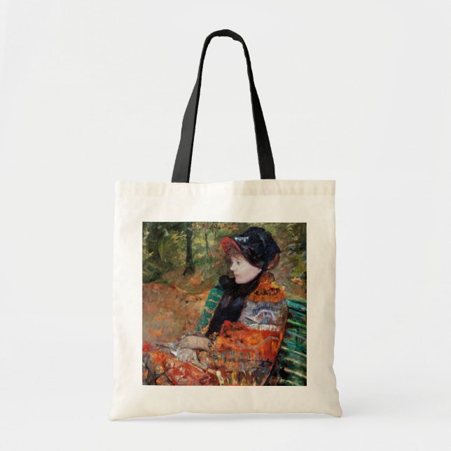 Woman Sitting on the Bench, Mary Cassatt Tote Bag (Front)