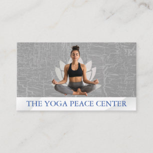 Woman Sitting Yoga Pose Lotus Business Card