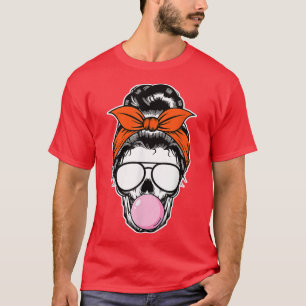 Woman Skeleton Bubble Gum Lazy Halloween Costume M T-Shirt