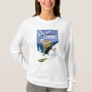 Woman Skiing - Both English and French Poster T-Shirt