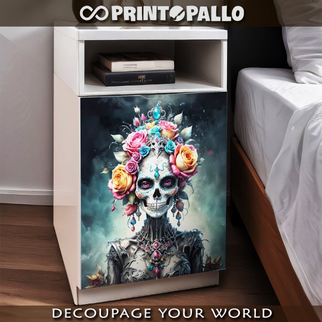 Woman skull goddess in flowers - Lady Death Tissue Paper (Creator Uploaded)