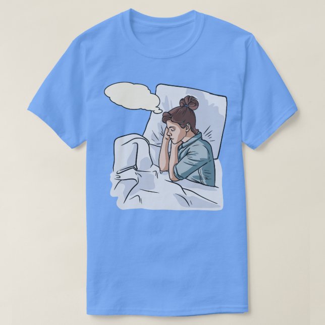 Woman Sleeping Dreaming Bubble Dream Dreams Sleep T-Shirt (Design Front)