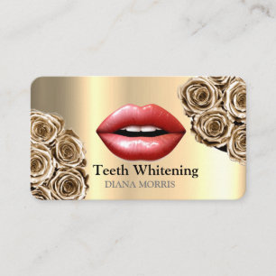 Woman Smile Teeth Whitening Dental Care Business Card