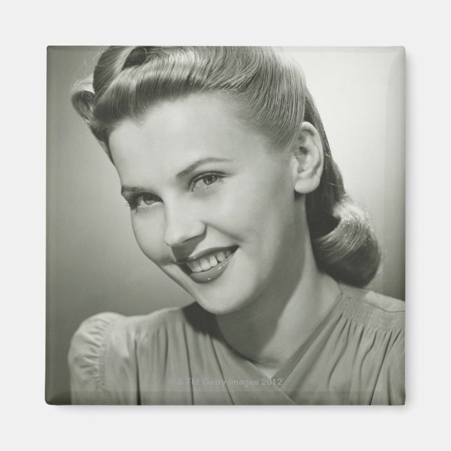 Woman Smiling 2 Magnet (Front)