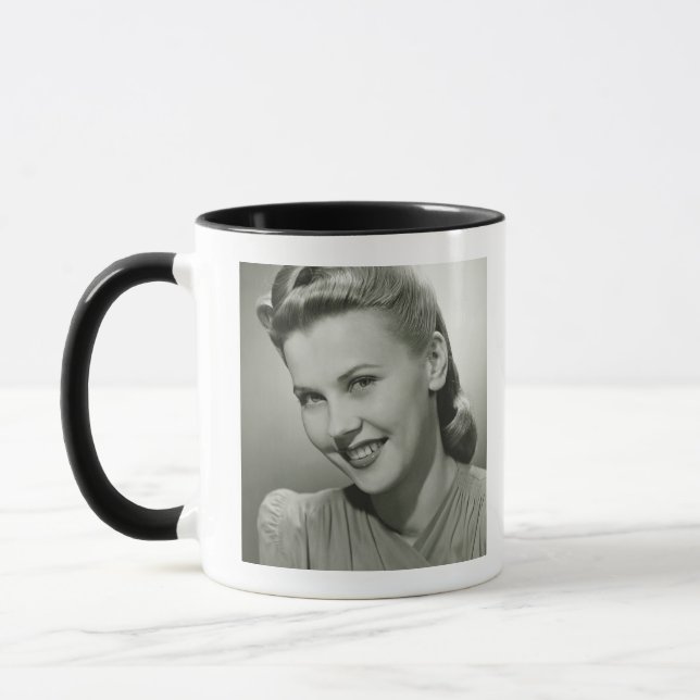 Woman Smiling 2 Mug (Left)