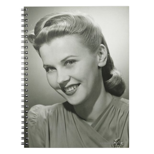 Woman Smiling 2 Spiral Notebook (Front)