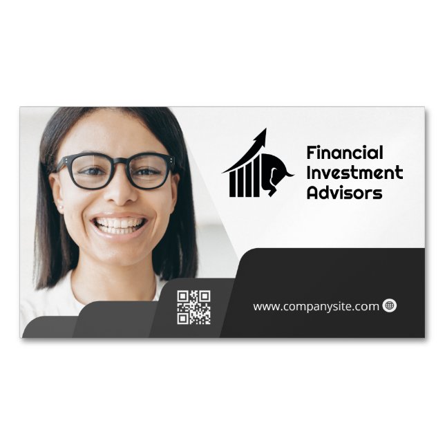 Woman Smiling | Corporate | QR Code Business Card (Front)