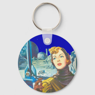 Woman Space Cadet Key Ring