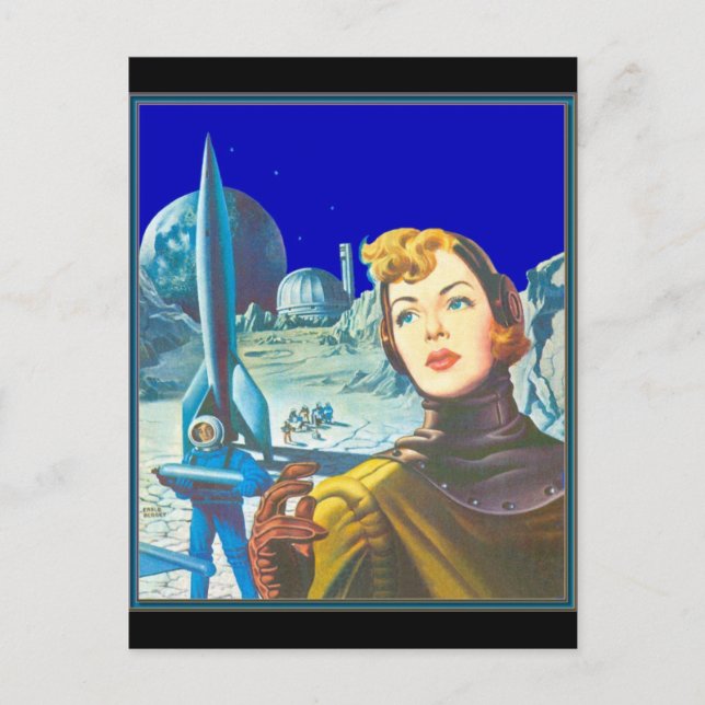 Woman Space Cadet Postcard (Front)