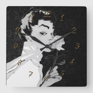 Woman Square Wall Clock