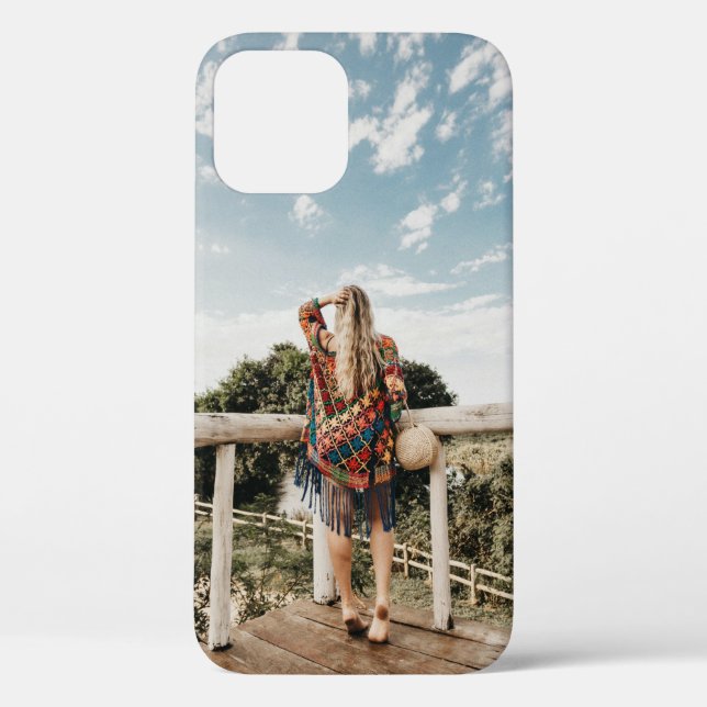 Woman standing on terrace Case-Mate iPhone case (Back)