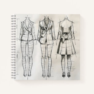 Woman Suit Sketch Notebook
