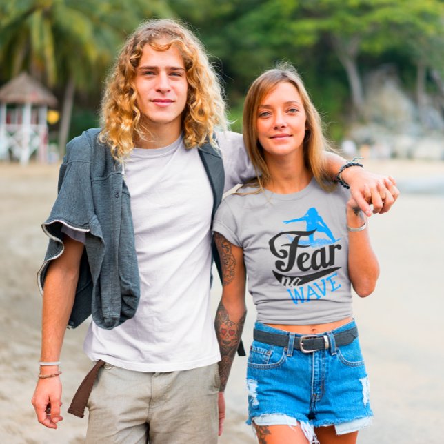 Woman Surfer Fear No Wave Women's Surfing T-Shirt (Creator Uploaded)