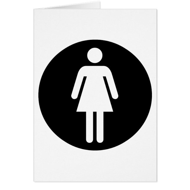 Woman symbol black circle (Front)