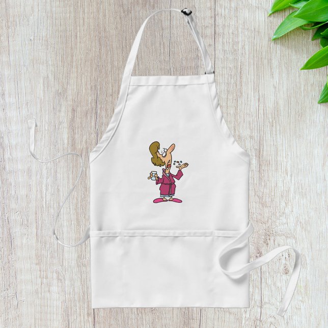 Woman Taking Pills Standard Apron (Creator Uploaded)