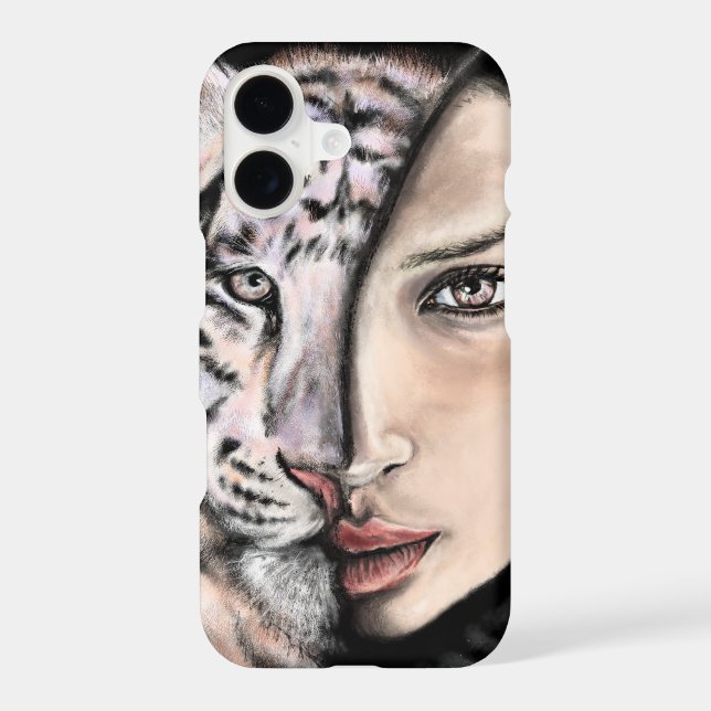 Woman Tiger iPhone Case (Back)