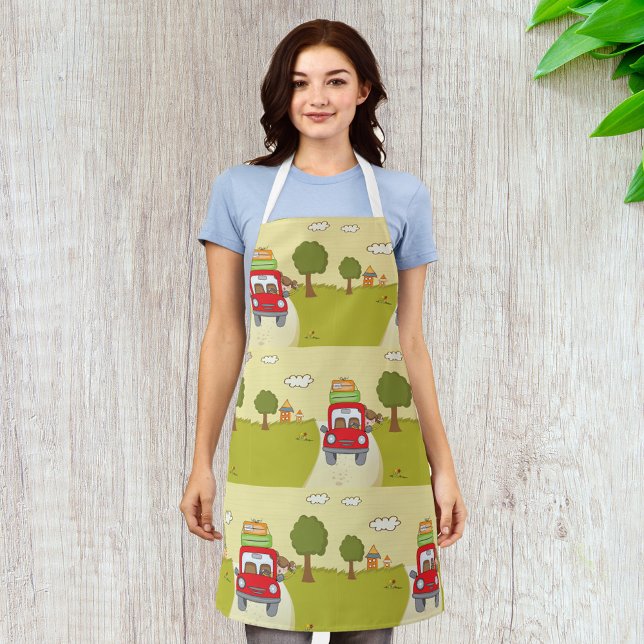 Woman Travelling By Car Apron (Creator Uploaded)