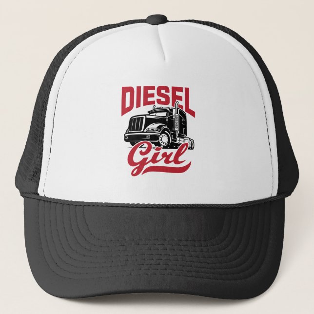 Woman Truck Driver Trucker Women Diesel Girl Hat (Front)