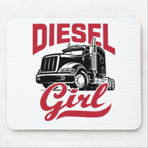 Woman Truck Driver Trucker Women Diesel Girl Mouse Pad