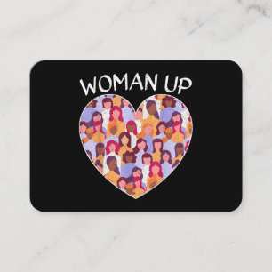 Woman Up Feminist Feminism Women Empowerment Gende Business Card