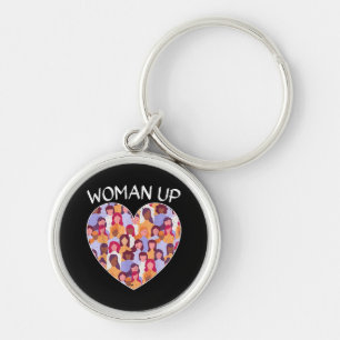 Woman Up Feminist Feminism Women Empowerment Gende Key Ring