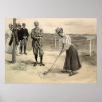 Woman Vintage Golf Fashion, 1890s