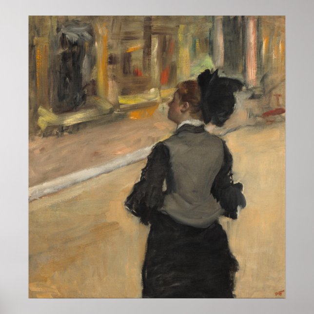 Woman, Visit to a Museum - Edgar Degas Fine Art Poster (Front)