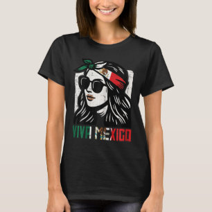 Woman Viva Mexico Flag Cinco De Mayo Mexican Women T-Shirt