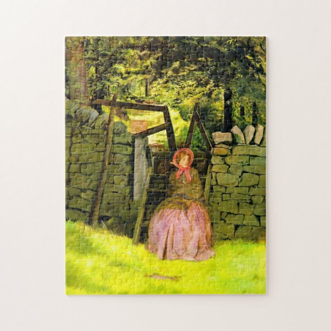 Woman Waiting (by John Everett Millais) Jigsaw Puzzle (Vertical)