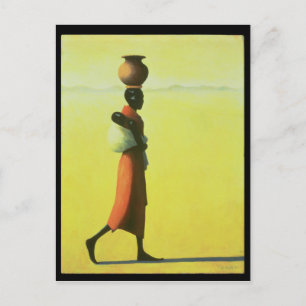Woman Walking 1990 Postcard