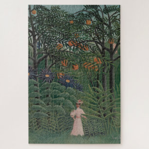 Woman Walking in an Exotic Forest, Henri Rousseau Jigsaw Puzzle
