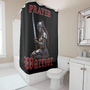 Woman Warrior of Christ 2 Timothy 2:3 Christian Shower Curtain