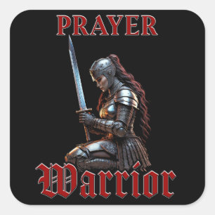 Woman Warrior of Christ 2 Timothy 2:3 Christian  Square Sticker