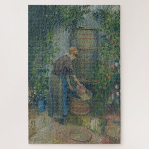 Woman Washing a Pan (1879) by Camille Pissarro Jigsaw Puzzle