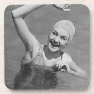 Woman Waving Coaster
