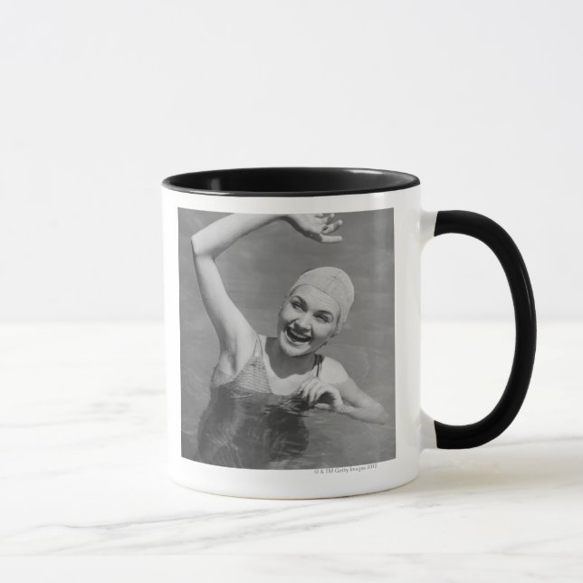Woman Waving Mug (Right)