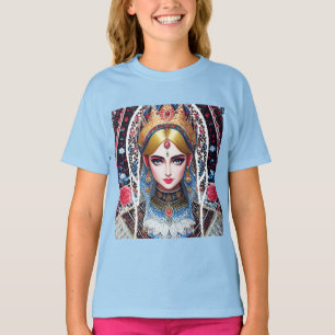 Woman Wearing an Ornate Gold Headdress T-Shirt