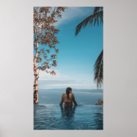 Woman wearing black bikini tap swimming on body of