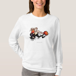 Woman wearing boxing glove T-Shirt