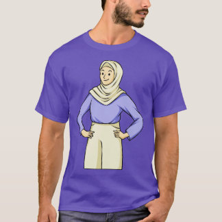 Woman Wearing Hijab T-Shirt