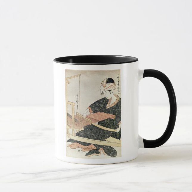 Woman Weaving Mug (Right)