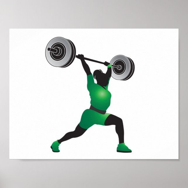 Woman Weightlifting Poster (Front)