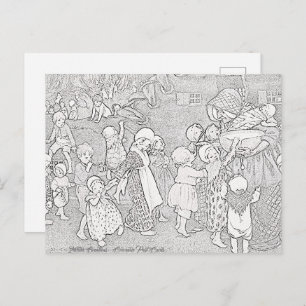 WOMAN WHO LIVED IN A SHOE Paintable Postcard© Postcard