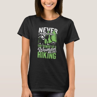 Woman Who Loves Hiking Camping Trail T-Shirt