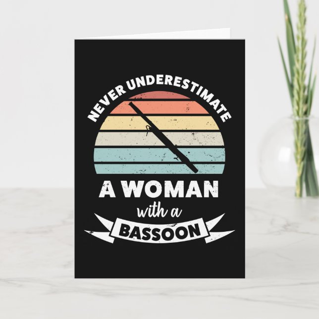 Woman with a Bassoon Funny Gift Mum Card (Front)
