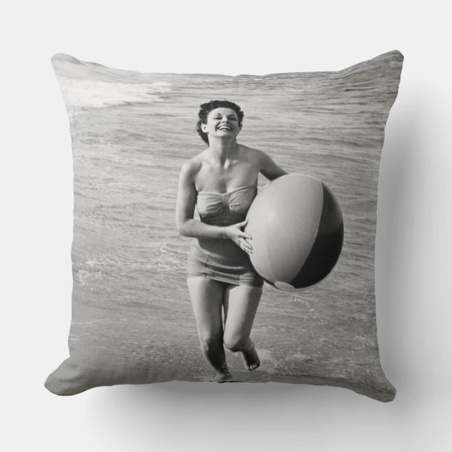 Woman with a Beach Ball Cushion (Front)
