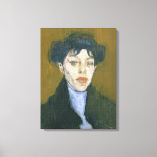 Woman with a Blue Scarf, c.1912 (oil on canvas) Canvas Print