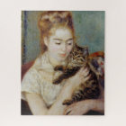 Woman with a Cat by Pierre-Auguste Renoir
