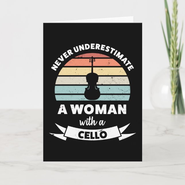 Woman with a Cello Funny Gift Mum Card (Front)