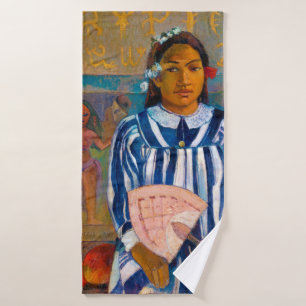 Woman with A Fan, Gauguin Bath Towel